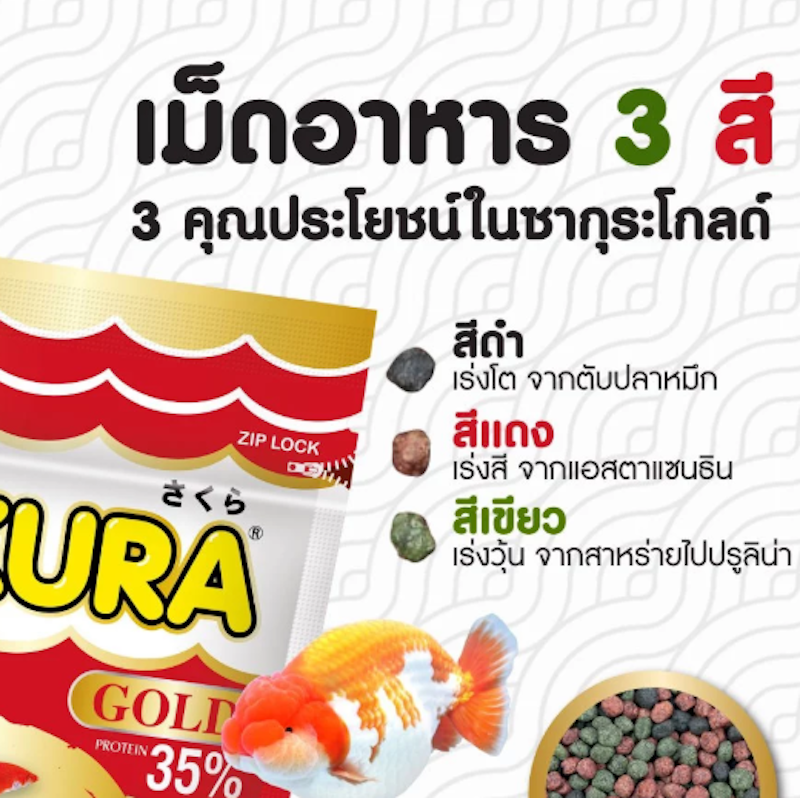 อาหารปลาหางนกยูง Gold 3