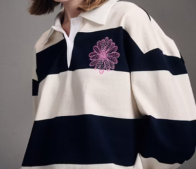Rugby Shirt Stripe Flower 2