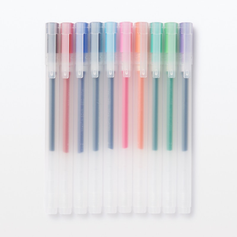Gel Ink Ballpoint Pen Cap Type Set 0.38 2