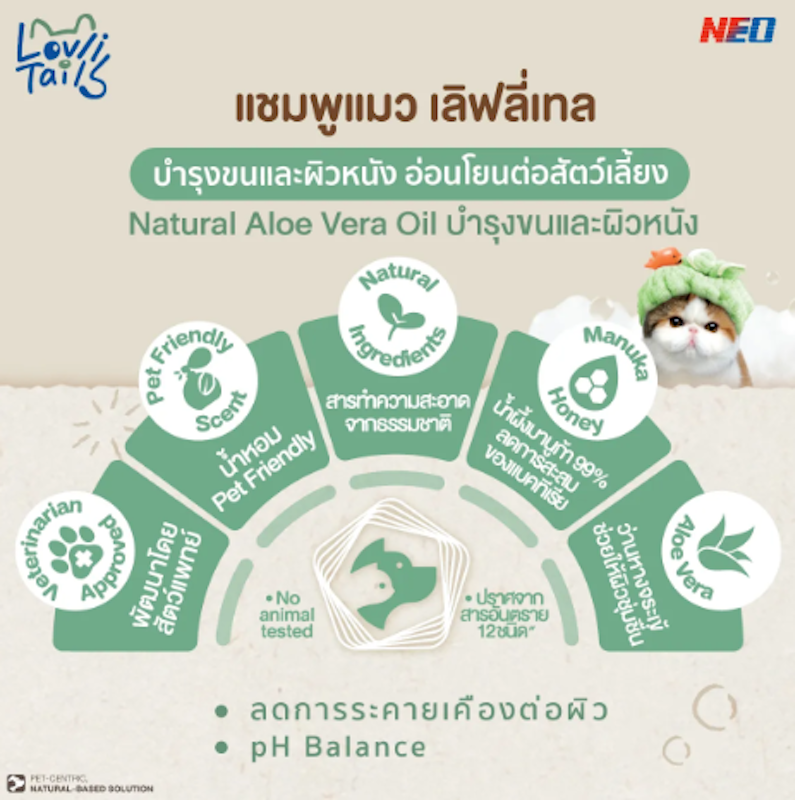 แชมพูแมว สูตรอ่อนโยน 100% 2