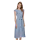 JESSICA Sky Blue Pleated Dress W/NKL & Belt 1