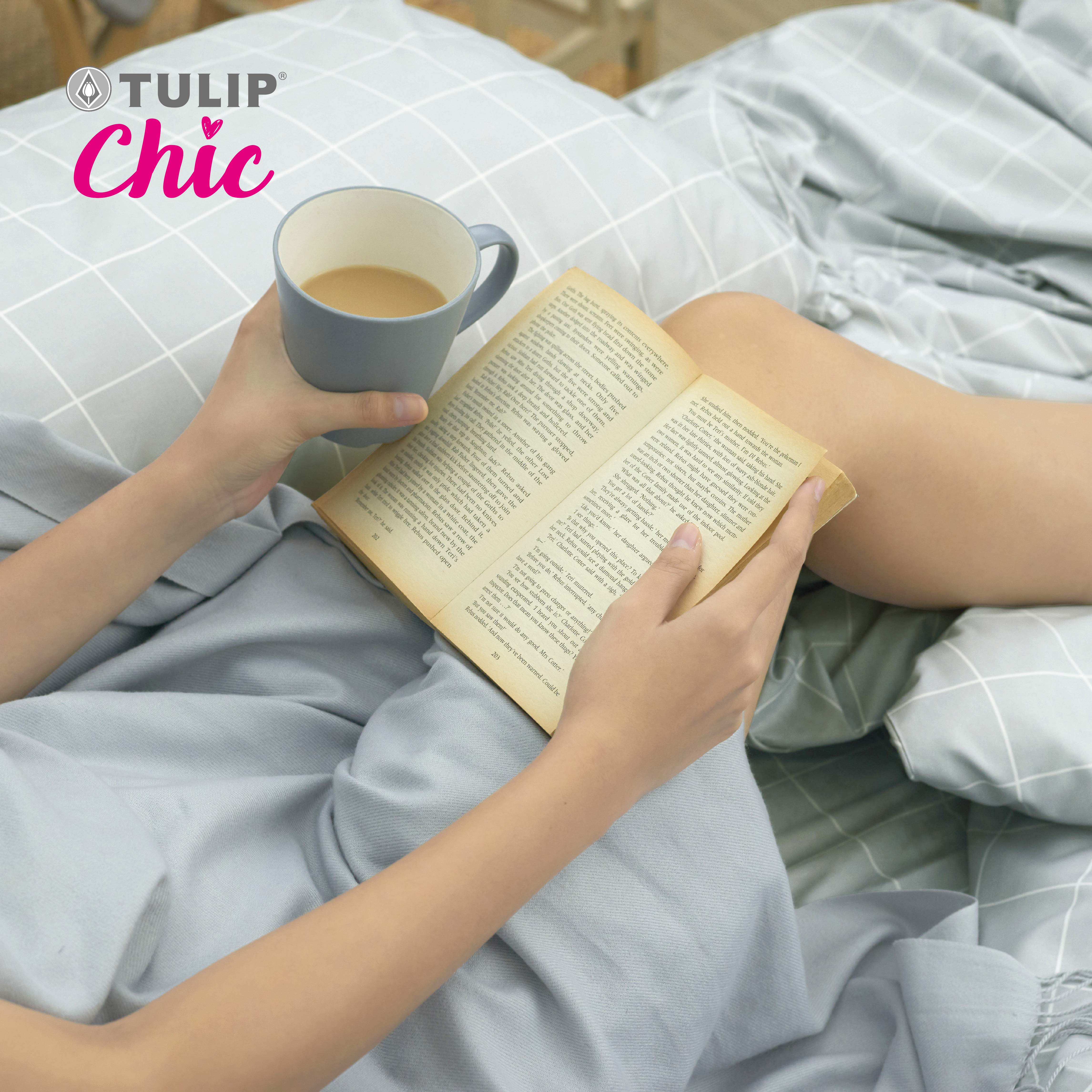 ผ้าปูที่นอน 5 ฟุต รัดมุม รุ่น TULIP CHIC ชุด 5 ชิ้น 2