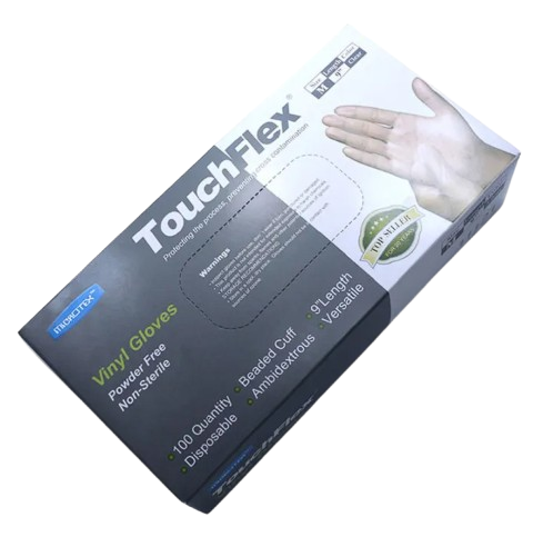 Touchflex ถุงมือยางไวนิลสีใส 1