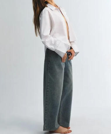 เสื้อเชิ้ตติดกระดุมดีไซน์อสมมาตร Asymmetric Button-Up Shirt 3