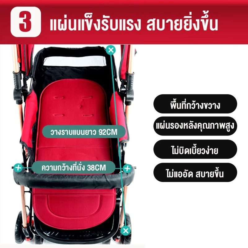รถเข็นเด็ก เข็นหน้า - หลัง 3