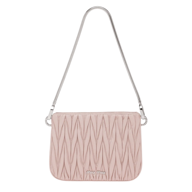 กระเป๋า รุ่น  Miu Sassy Matelassé Nappa Leather Handbag 3