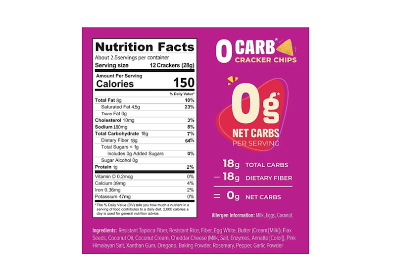 แครกเกอร์คีโต Crackers Zero Carb Pink Himalayan Salt 2