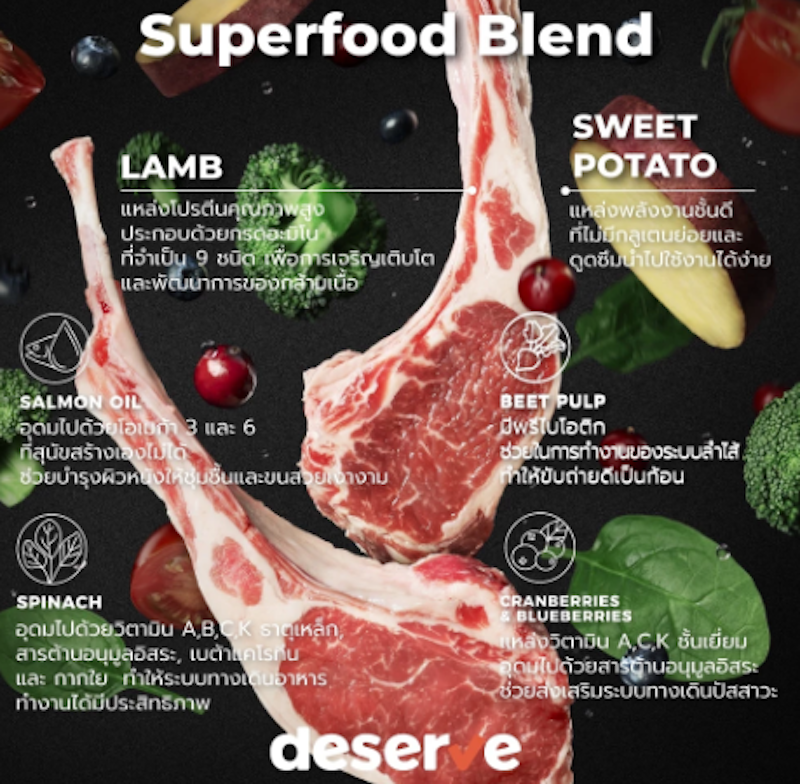 อาหารเม็ดสำหรับสุนัข Holistic Grain Free Lamb 3