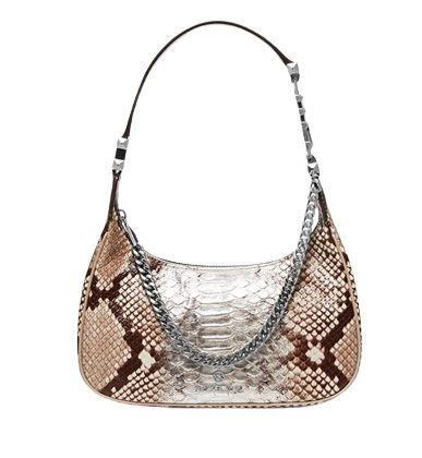 กระเป๋า Michael Kors รุ่น Piper Small Metallic Snake Embossed Leather Shoulder Bag 4