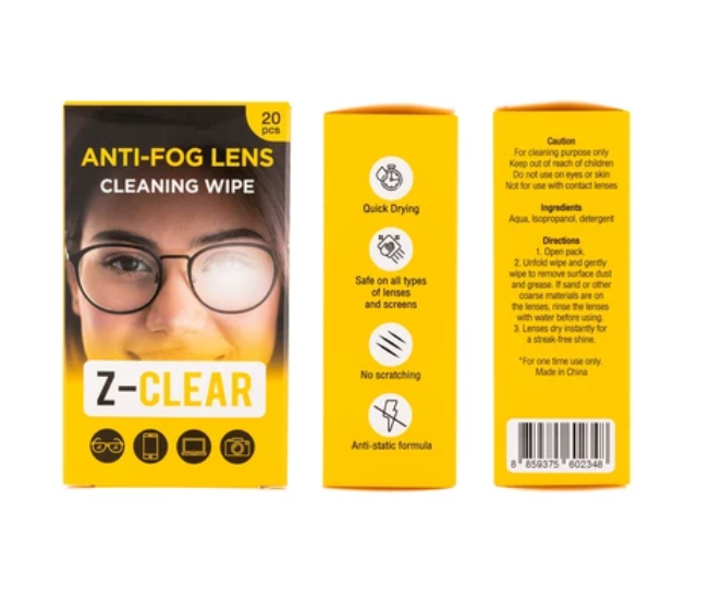 Anti - Fog Lens Cleaning Wipe    2