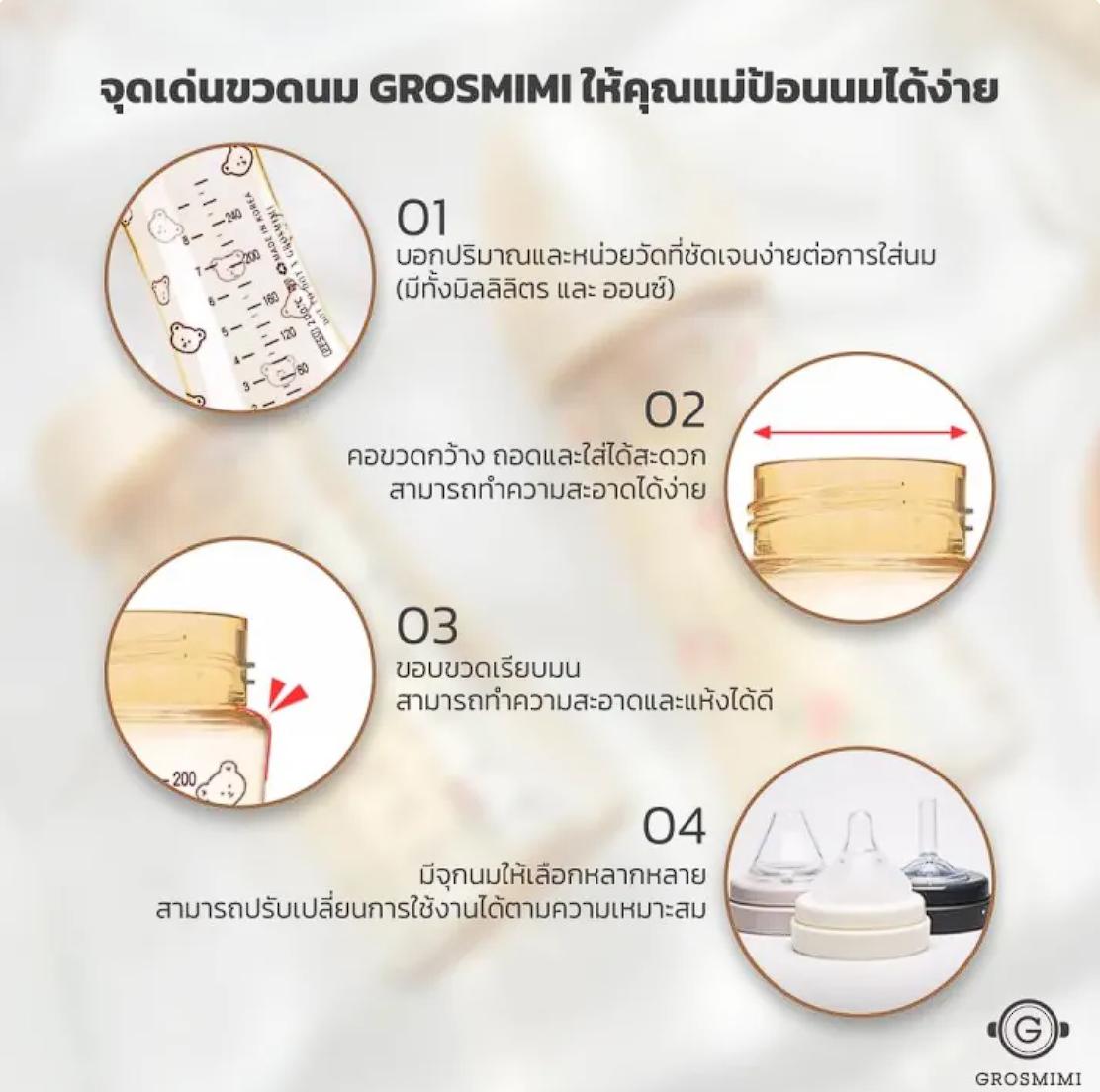 ขวดนม PPSU คอกว้าง ลาย Dotgom 3