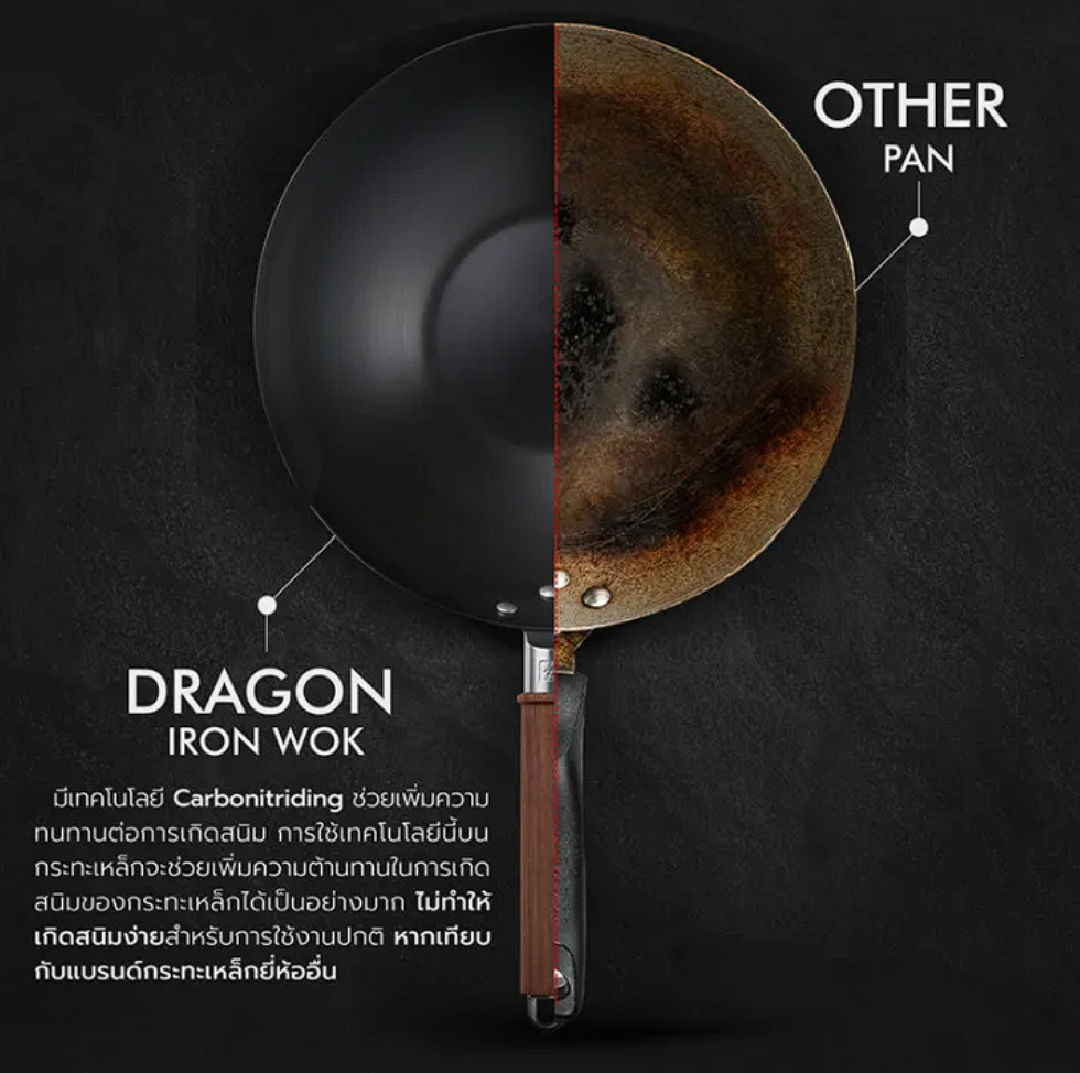 กระทะเหล็กทรงวอค รุ่น Zwilling Dragon 3