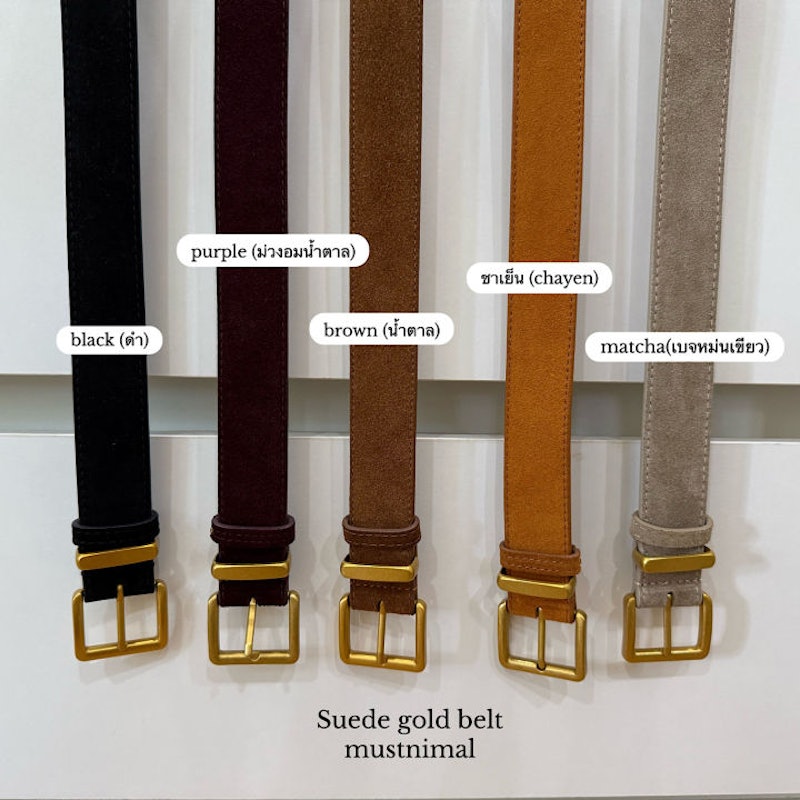 Suede Gold Belt V2 3