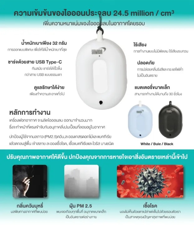 เครื่องฟอกอากาศแบบพกพา 3