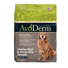 7. AvoDerm – SENIOR Chicken Meal & Brown Rice Formula