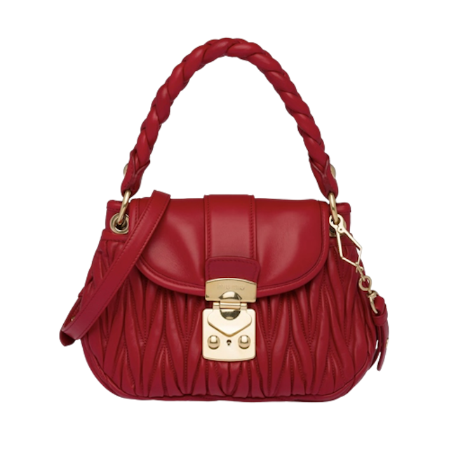 กระเป๋า Miu Miu  รุ่น Miu Coffer Matelassé Nappa Leather Handbag 8