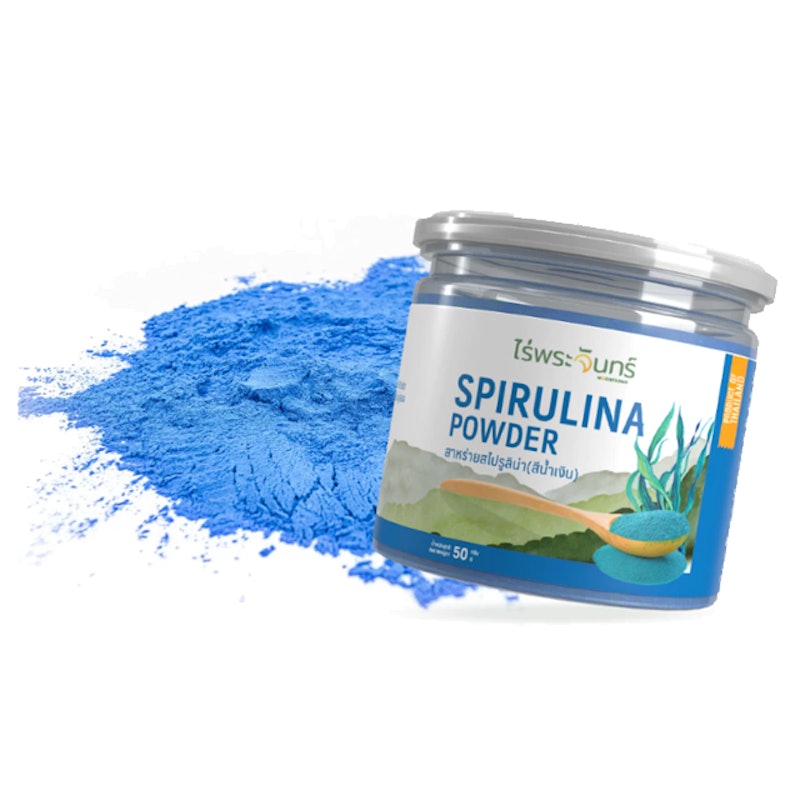 สาหร่ายสไปรูลิน่าสีน้ำเงิน Blue Spirulina Powder 3