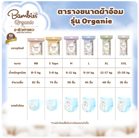 ผ้าอ้อม Organie ลาย Sanrio 3
