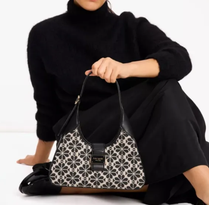 Spade Flower Jacquard Nouveau Shoulder Bag 2