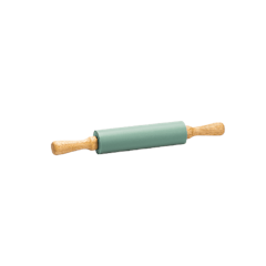 Silicone Rolling Pin with Wooden Cradle