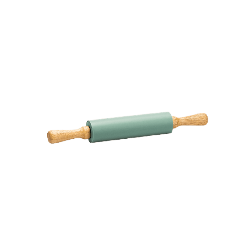 Silicone Rolling Pin with Wooden Cradle 1