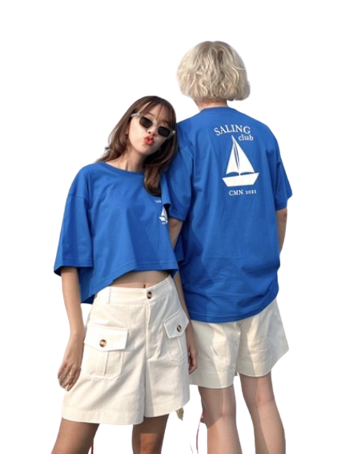 ชุดคู่รักไปทะเล เสื้อยืดเรือใบ Salling tee 1