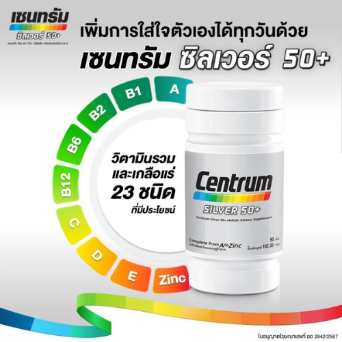วิตามินรวมสำหรับอายุ50+ Silver 50+ Holistic 30s 3