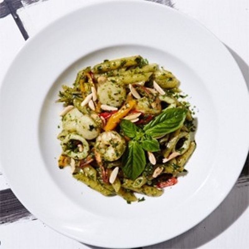 เพนเน่ทะเลผัดซอส Pesto 1