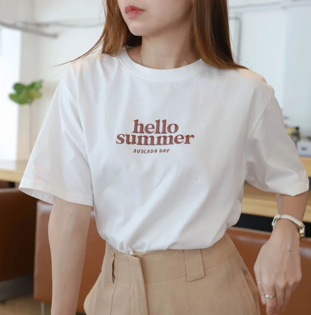 เสื้อยืดโอเวอร์ไซซ์ สกรีนลาย Hello Summer Tee 3