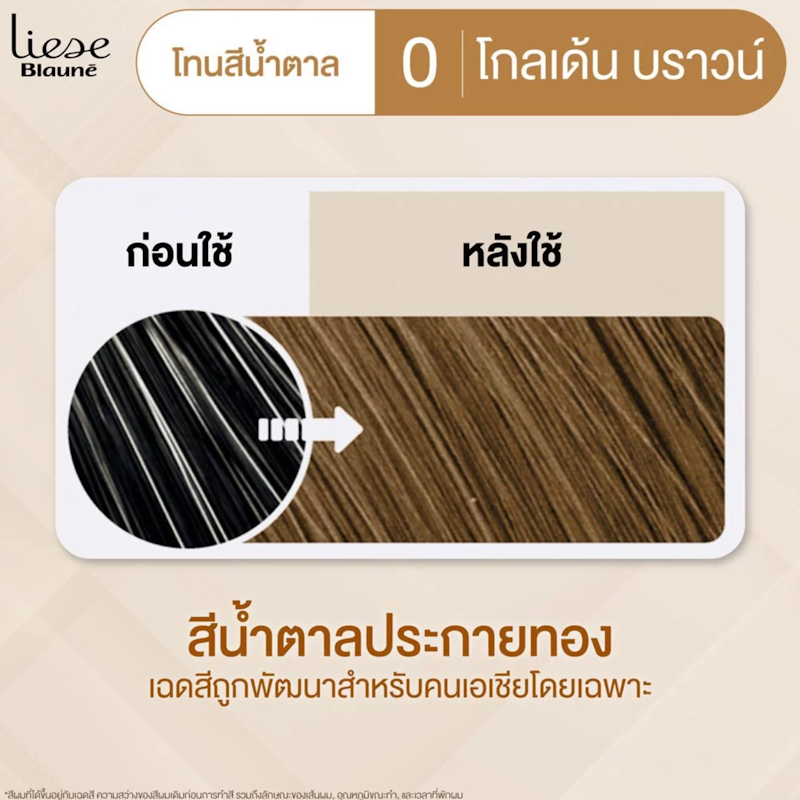 Blaune Creamy Foam Color สี Golden Brown 2