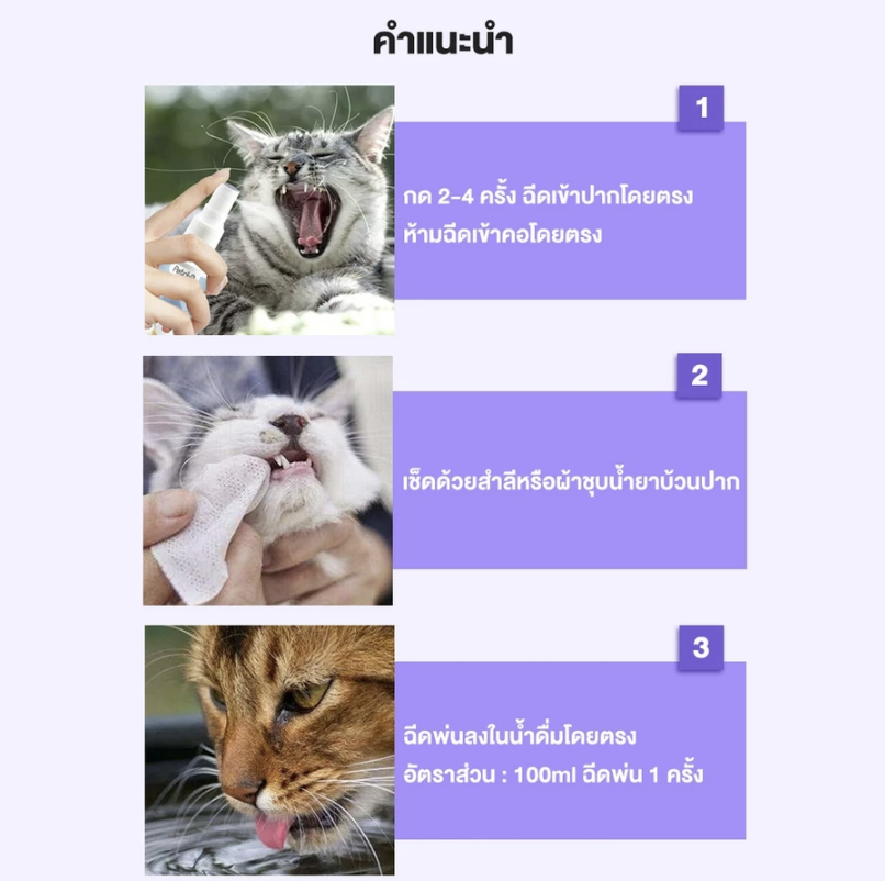 สเปรย์ฉีดช่องปากสัตว์เลี้ยง 4