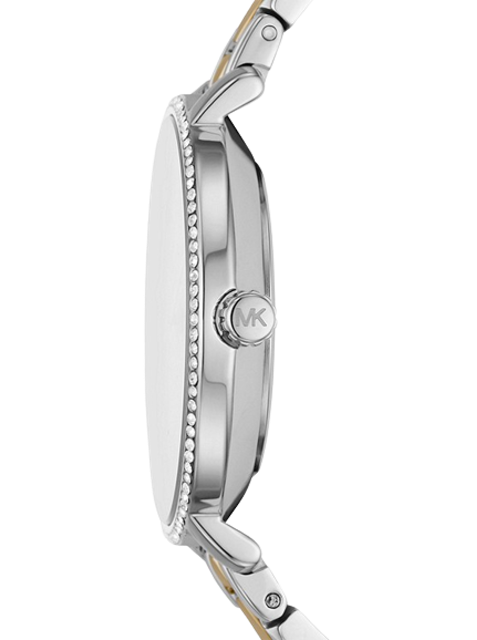 นาฬิกา Michael Kors สำหรับผู้หญิง รุ่น Mini Pyper Pavé Two-Tone Watch, Bracelet and Stud Earrings Set 2