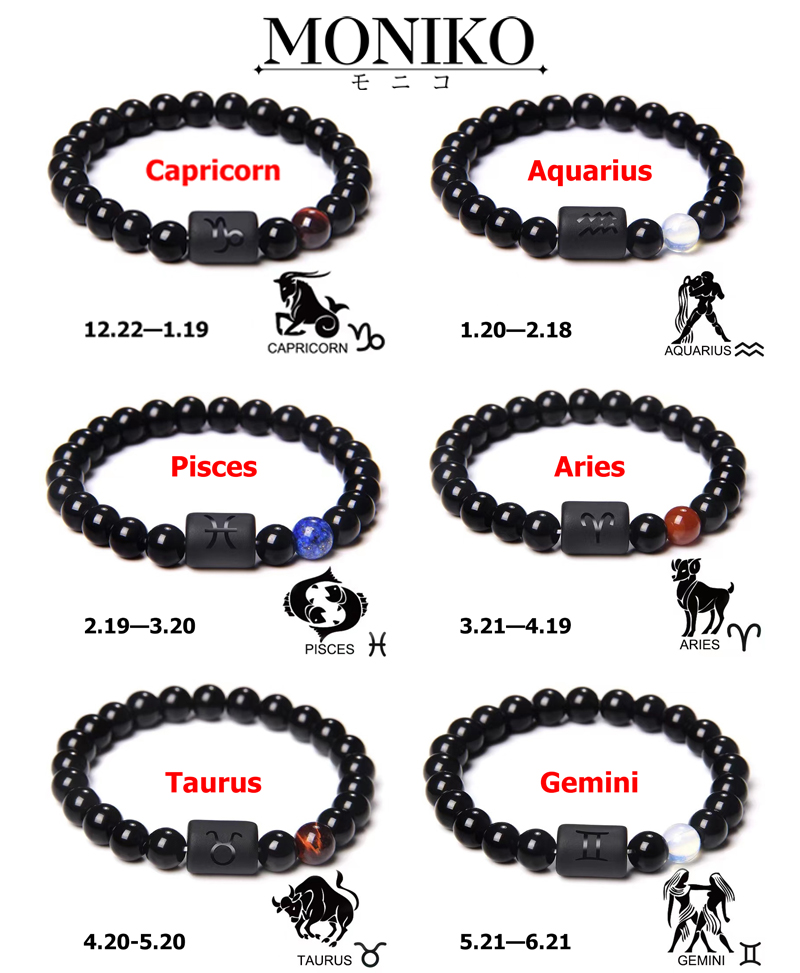 กำไลข้อมือลูกปัดหินธรรมชาติ 12 ราศี 3