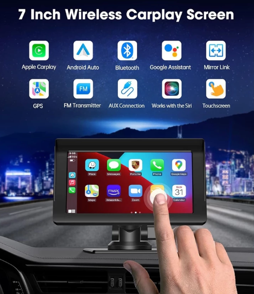  7 in Wireless Carplay Android Auto  3