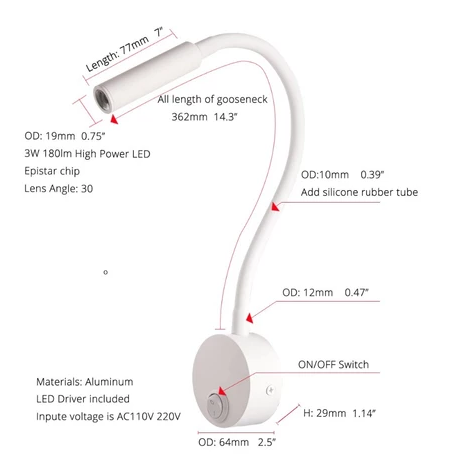 โคมไฟอ่านหนังสือ Track Light LED รุ่น 7-730C 3