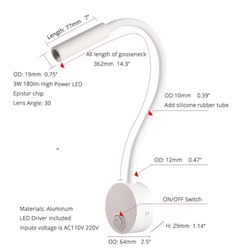 โคมไฟอ่านหนังสือ Track Light LED รุ่น 7-730C 3