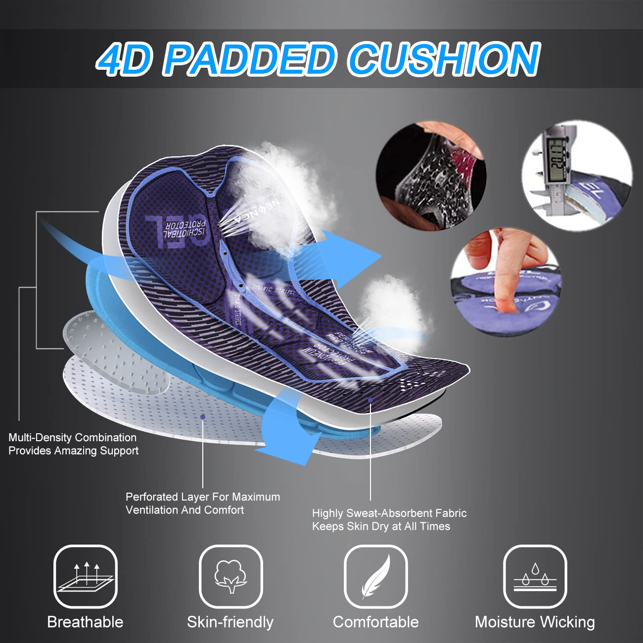 กางเกงปั่นจักรยานผู้ชาย 4D 3