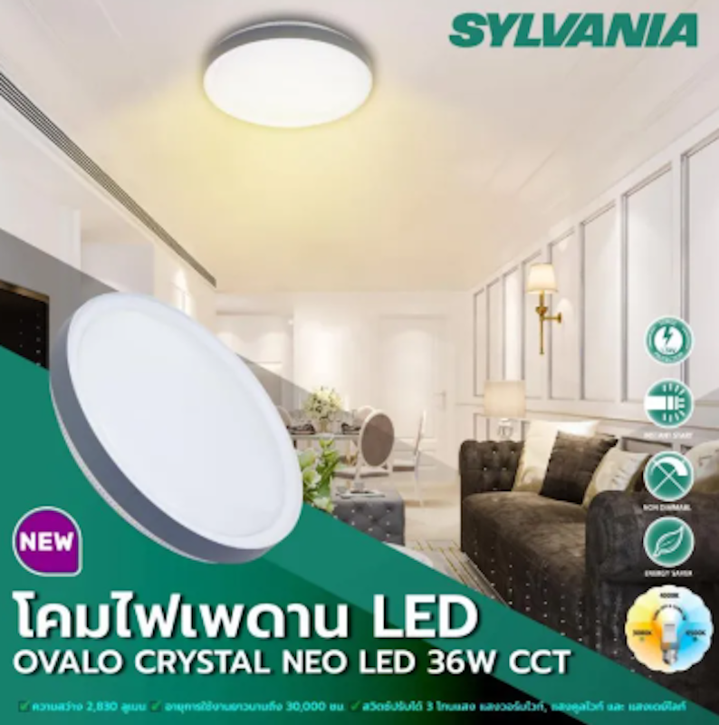 โคมไฟเพดาน รุ่น Ovalo Crystal Neo 2