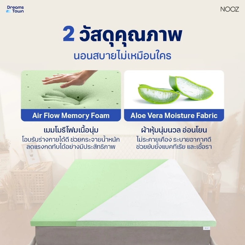 ท็อปเปอร์ รุ่น Comfort The Airly Green Tea 2