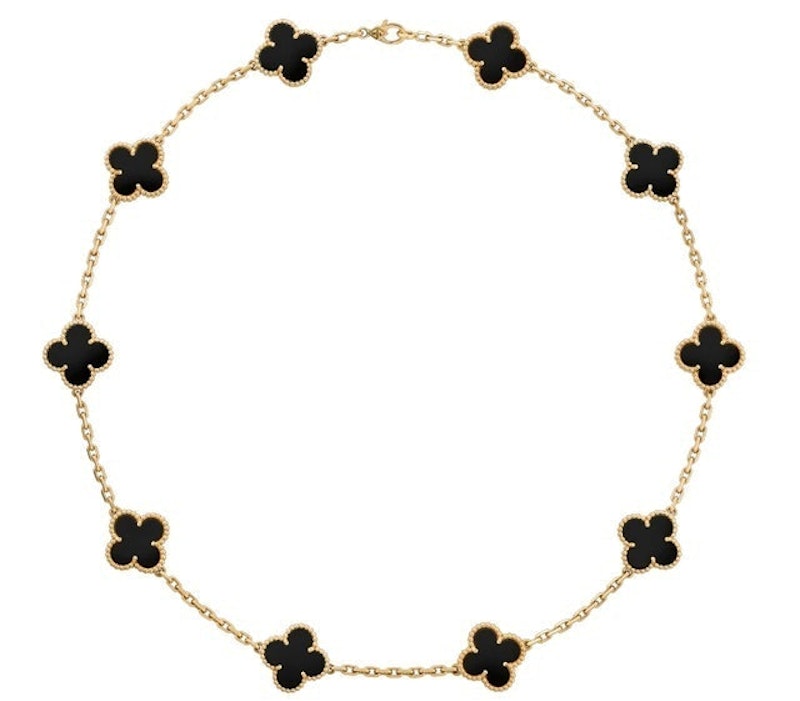 สร้อยคอแบรนด์เนม ผู้หญิง รุ่น Vintage Alhambra necklace, 10 motifs 1
