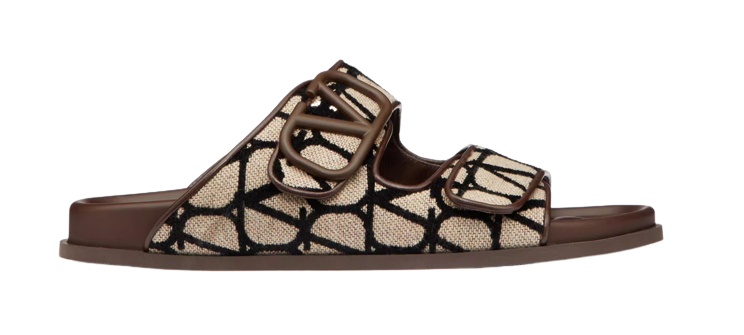 รองเท้าแตะแบรนด์เนม รุ่น Vlogo Toile Iconographe Sandal 2