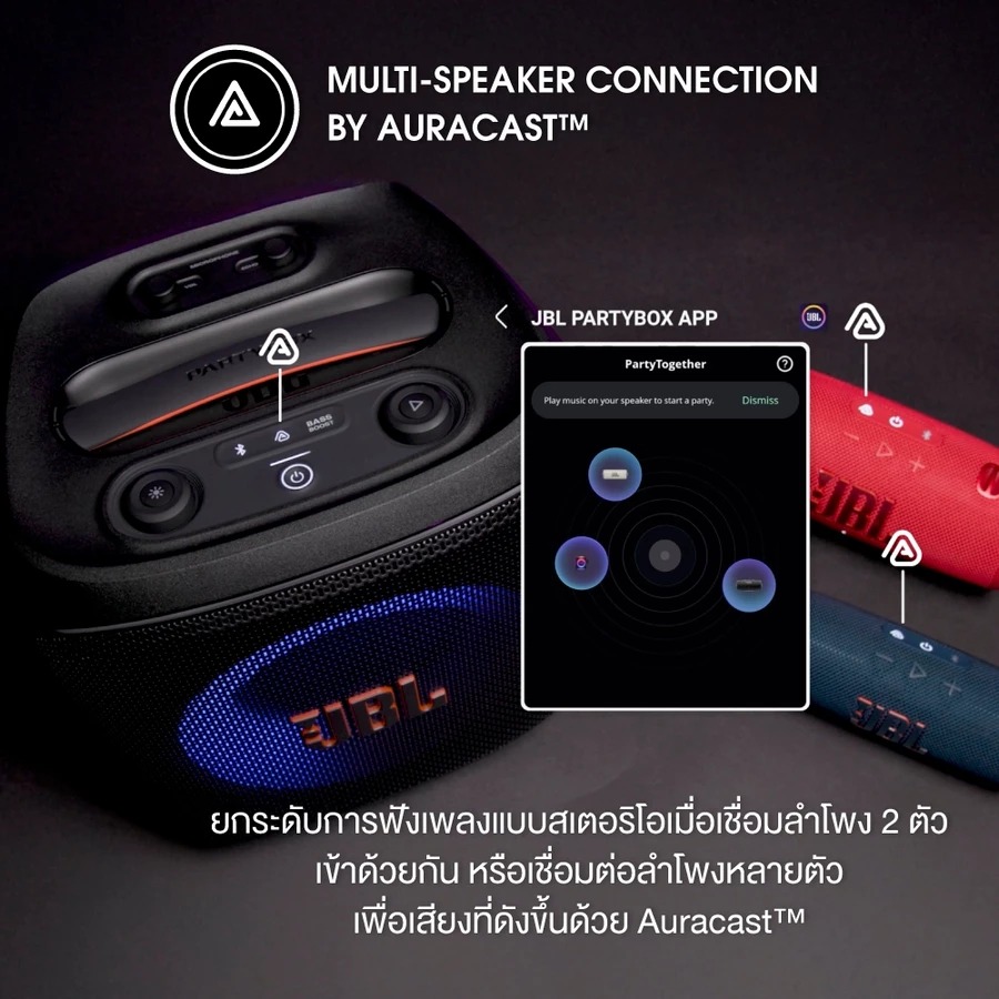  Partybox Encore 2 พร้อมไมโครโฟนไร้สาย 2 ตัว 3