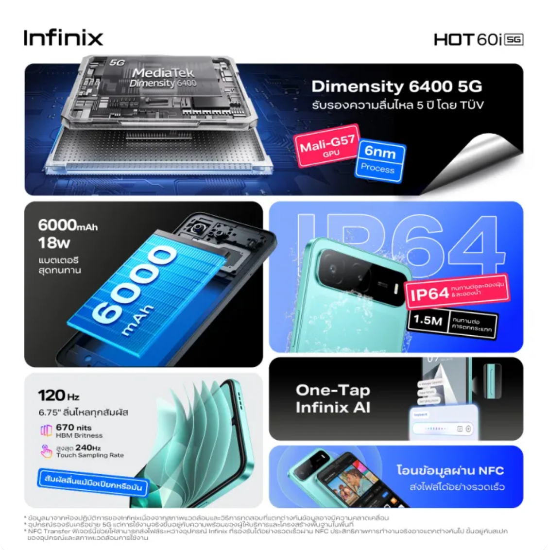 สมาร์ทโฟน HOT 60i 2