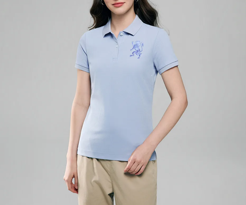 เสื้อโปโลผู้หญิง Women's Slim 3D Lion Polo 3