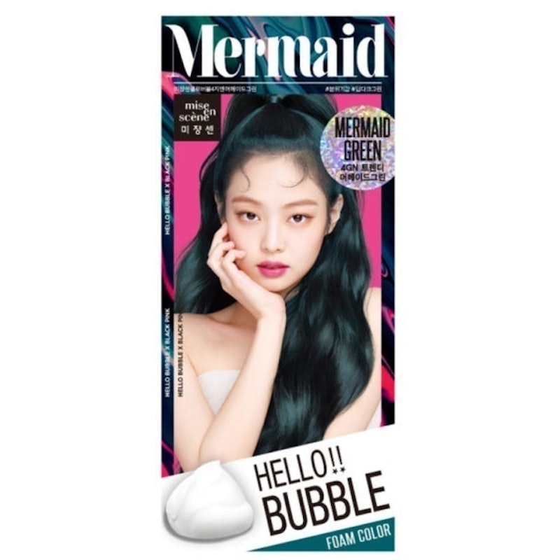 ยาย้อมผม mise en scene Hello Bubble Foam Color 4GN Mermaid Green 1