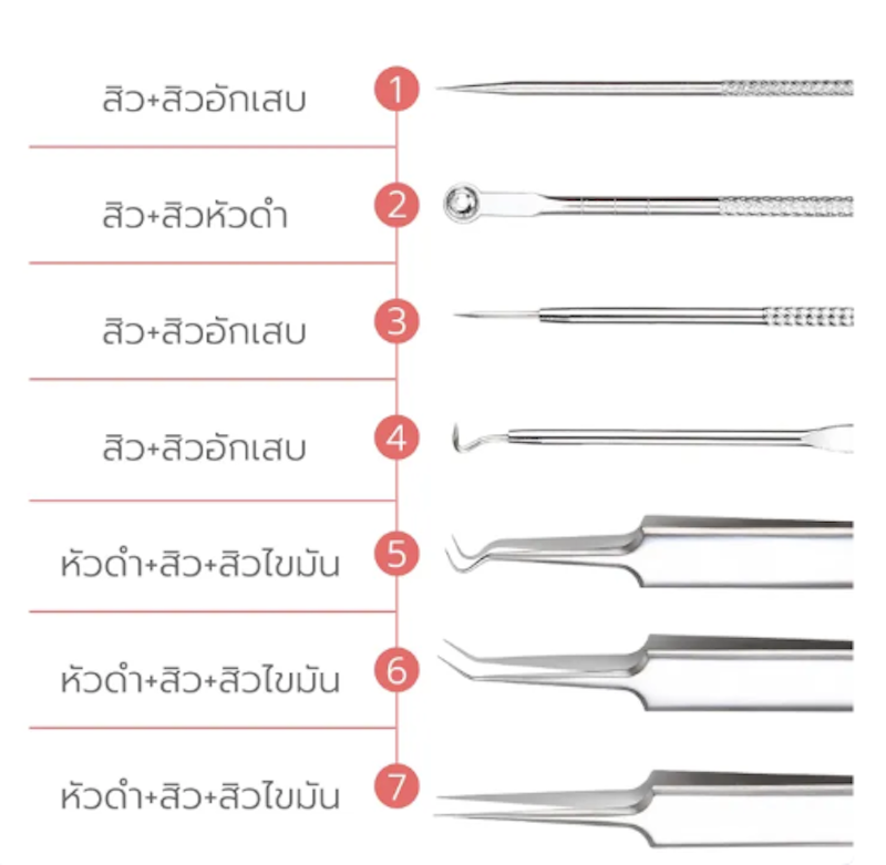 ชุดกดสิว 7 ชิ้น 2