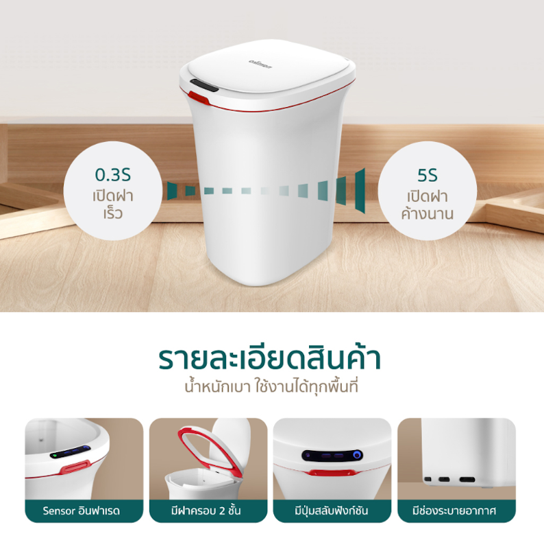 ถังขยะอัจฉริยะ รุ่น Smart One 4