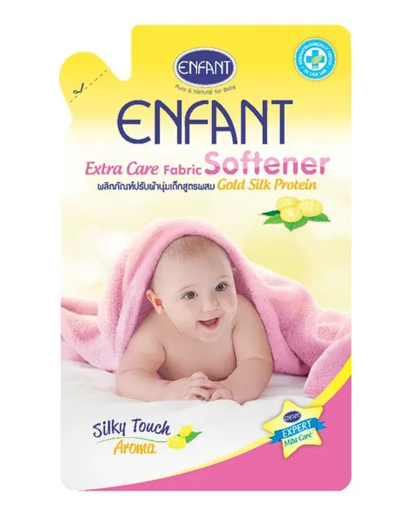 ผลิตภัณฑ์ปรับผ้านุ่มสำหรับเด็กแรกเกิดและถนอมผิวบอบบาง สูตรผสม Gold Silk Protein 1