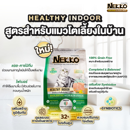 HEALTHY INDOOR สูตรสำหรับแมวโตเลี้ยงในบ้าน 2