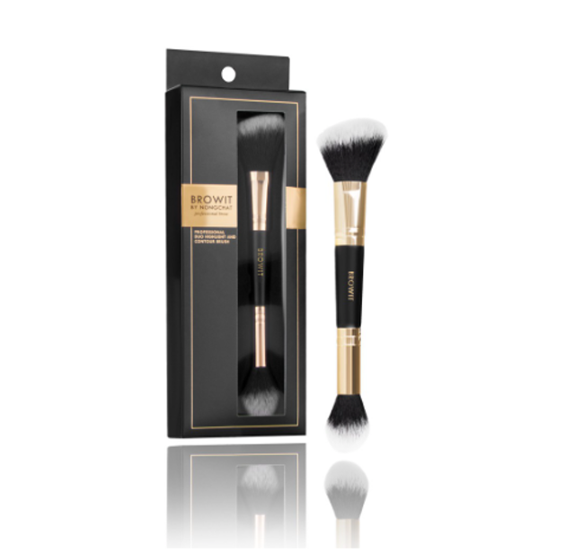 เครื่องสำอางน้องฉัตร Professional Duo Highlight and Contour Brush 1